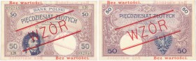 Banknote. SPECIMEN/Pattern 50 zlotych 1919 Kościuszko seria A.26 - RARE R7

Banknot 50 złotych 28.02.1919, seria A.26, numeracja 092948. Czerwony, p...