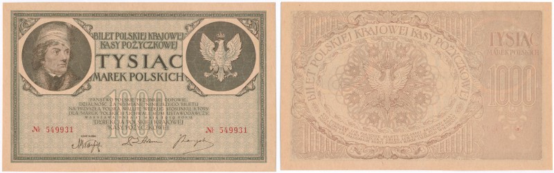 Banknote. 1000 polish mark 1919

Banknot bez oznaczeń serii, numeracja 549931....