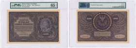 Banknote. 1000 mark 1919 I seria DD PMG 65 EPQ

Idealny egzemplarz w gradingu z wysoką notą PMG 65 z dopiskiem EPQ oznaczającym wyjątkową jakość pap...