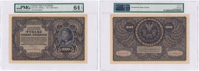 Banknote. 1000 mark 1919 III seria AF PMG 64 EPQ

Idealny egzemplarz w gradingu z wysoką notą PMG 64 z dopiskiem EPQ oznaczającym wyjątkową jakość p...