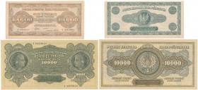 Banknote. set of 10.000 i 100.000 mark

Bardzo ładne egzemplarze.Lucow 422 (R3); Miłczak 32 i Lucow 433 (R3); Miłczak 35&nbsp;
Waga/Weight: Metal: ...