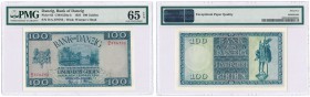 Banknote. Free City Danzig/ Gdansk. 100 Gulden/guilders 1931 seria DA PMG 65 EPQ

Idealnie zachowany banknot w gradingu PMG z bardzo wysoką notą. Ni...