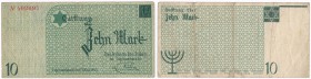 Banknote. Ghetto of Lodz 10 mark 1940 - RARE (R6)

10 marek 1940. Późna emisja, numerator typu I, papier bez znaku wodnego.Banknot trzykrotnie złama...