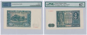Banknote. 50 zlotych 1941 seria D PMG 67 EPQ

Bardzo wysoka nota gradingowa. Idealnie zachowany banknot.Lucow 817 (R0); Miłczak 102
Waga/Weight: Me...