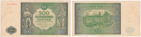 Banknote. 500 zlotych 1946 seria B

Dwukrotnie złamany w pionie, zagniecenia. Rzadszy banknot.Lucow 1159 (R4); Miłczak 121a
Waga/Weight: Metal: Śre...