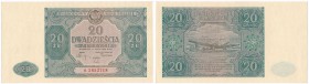 Banknote. 20 zlotych 1946 seria B

Wyśmienicie zachowany banknot. Rzadki banknot w takim stanie zachowania.Lucow 1193 (R3); Miłczak 127a
Waga/Weigh...