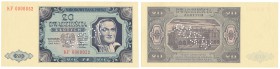 Banknote. SPECIMEN/Pattern 20 zlotych 1948 seria KF

Banknot po perforacji - WZÓR. Numeracja 0000052.Pięknie zachowany banknot, drobne zagniecenia. ...