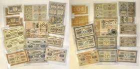 Banknote. BIG set of russian Banknotes 

Zestaw zawiera 23 banknoty rosyjskie w różnych stanach zachowania,&nbsp; w większość na poziomie 3. Różne n...