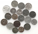 Polish Kingdom. 5, 10, 20 fenig (pfennig) 1917/18 - set 19 coins
Obiegowe egzemplarze. 
Waga/Weight: Fe Metal: Średnica/diameter: 
Stan zachowania/...