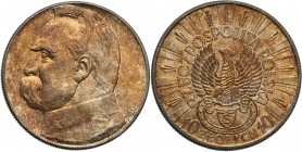 II RP. 10 zlotych 1934 Pilsudski Strzelecki
Wyśmienity, selekcjonowany egzemplarz. Intensywny połysk menniczy, złocista patyna. Rzadka moneta w takim...