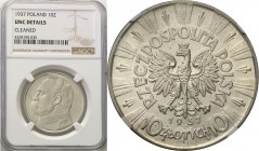 II RP. 10 zlotych 1937 Pilsudski NGC UNC
Bardzo ładny egzemplarz, połysk menniczy i zachowana jakość detali.Fischer OB 023; Parchimowicz 124d
Waga/W...