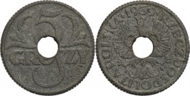 II RP. PROBE/PATTERN zinc 5 grosz (Groschen) 1939 UNIKAT?
Moneta nie znana i nie notowana w literaturze. Kopicki notuje podobny lecz z napisem PRÓBA ...