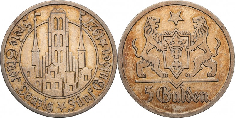 Gdansk/Danzig. 5 Gulden 1927 Church NMP
Wspaniale zachowany egzemplarz, intensy...