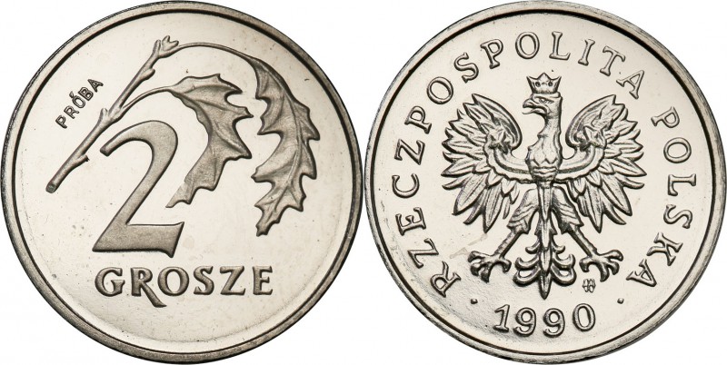 III RP. PROBE/PATTERN Nickel 2 grosz (Groschen) 1990
Piękny egzemplarz, ślady l...