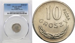 PRL. PROBE/PATTERN Nickel 10 grosz (Groschen) 1949 PCGS SP65 (2 MAX)
Druga najwyższa nota gradingowa na świecie w PCGS.Piękny, menniczy egzemplarz.Fi...