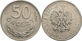 PRL. PROBE/PATTERN Nickel 50 grosz (Groschen) 1957
Drobne ryski.Fischer P 059
Waga/Weight: 5,47 g Ni Metal: Średnica/diameter: 
Stan zachowania/con...