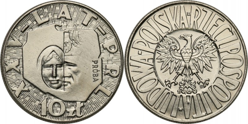 PRL. PROBE/PATTERN Nickel 10 zlotych 1968 - 25 lat PRL
Piękny egzemplarz.Fische...