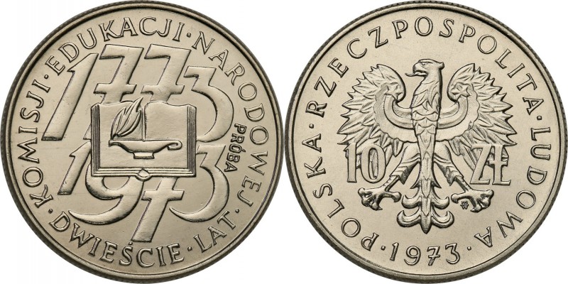 PRL. PROBE/PATTERN Nickel 10 zlotych 1973 Komisja Edukacji
Piękny egzemplarz.Fi...
