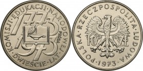 PRL. PROBE/PATTERN Nickel 10 zlotych 1973 Komisja Edukacji
Piękny egzemplarz.Fischer P 123
Waga/Weight: 9.34 g Ni Metal: Średnica/diameter: 
Stan z...