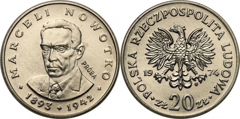 PRL. PROBE/PATTERN Nickel 20 zlotych 1974 Nowotko
Piękny egzemplarz.Fischer P 1...