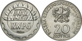 PRL. PROBE/PATTERN Nickel 20 zlotych 1974 XXV lat RWPG
Piękny egzemplarz, kilka mikrorysek.Fischer P 142
Waga/Weight: 10,17 g Ni Metal: Średnica/dia...