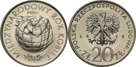 PRL. PROBE/PATTERN Nickel 20 zlotych 1975 Rok Kobiet
Piękny egzemplarz.Fischer P 144
Waga/Weight: 10.32 g Ni Metal: Średnica/diameter: 
Stan zachow...