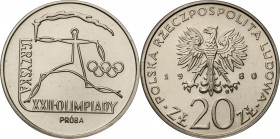 PRL. PROBE/PATTERN Nickel 20 zlotych 1980 Igrzyska XXII Olimpiady
Piękny egzemplarz.Fischer P 153
Waga/Weight: 10,46 g Ni Metal: Średnica/diameter: ...