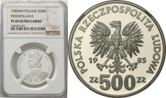 PRL. 500 zlotych 1985 Przemysław II NGC PF69 ULTRA CAMEO (2 MAX)
Druga najwyższa nota gradingowa na świecie.Idealnie zachowana moneta.Fischer K 044
...