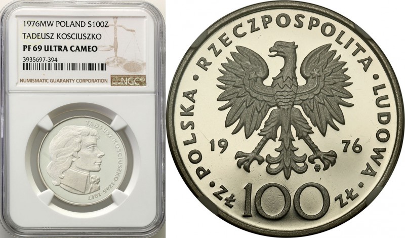 PRL. 100 zlotych 1976 Tadeusz Kościuszko NGC PF69 ULTRA CAMEO (2 MAX)
Druga naj...
