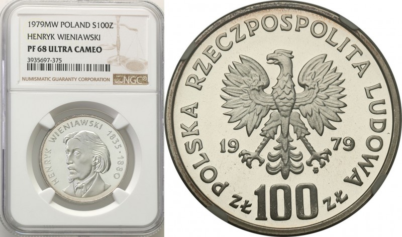 PRL. 100 zlotych 1979 H. Wieniawski NGC PF68 ULTRA CAMEO
Tylko jeden egzemplarz...