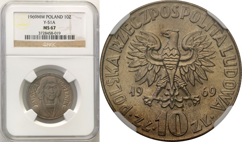 PRL. 10 zlotych 1969 Mikołaj Kopernik NGC MS67 (MAX)
Najwyższa nota gradingowa ...