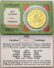 III RP 500 zlotych 1997 Eagle Bielik (1 ounce gold)
Idealnie zachowana moneta z certyfikatem.Fischer KZ 047
Waga/Weight: 31,1g g Au .999 1 uncja zło...