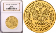 III RP 500 zlotych 2004 Eagle Bielik (1 ounce gold) NGC MS68 (2 MAX)
Druga najwyższa nota gradingowa na świecie.Idealnie zachowana moneta w amerykańs...