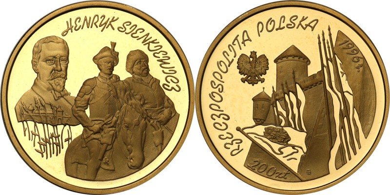 III RP. 200 zlotych 1996 Henryk Sienkiewicz
Moneta w pudełku NBP bez certyfikat...
