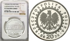 III RP. 20 zlotych 1995 Pałac Królewski w Łazienkach NGC PF70 ULTRA CAMEO (MAX)
Najwyższa nota gradingowa na świecie.Idealnie zachowana moneta.Fische...