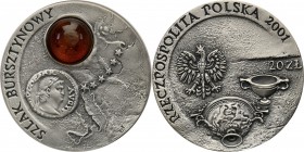 III RP. 20 zlotych 2001 Szlak Bursztynowy
Menniczy egzemplarz, wspaniale zachowane detale. Rzadka moneta.Fischer K (20) 022
Waga/Weight: 28,28 g Ag ...