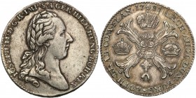 Austria
Austria. Józef II. Taler (thaler) 1785, Bruksela 
Ładnie zachowane detale, patyna.Davenport 189; Herinek 1284
Waga/Weight: 29,49 g Ag Metal...