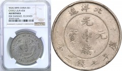 China
China, Chihli. 1 $ dollar Yr. 25 (1899) NGC AU 
Moneta bardzo rzadko pojawiająca się na aukcjach, szczególnie w gradingu. Ładny egzemplarz, de...