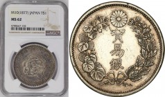 Japan
Japan. Trade dollar Yr 10 Meiji (1877 AD) NGC MS62
Bardzo ładny egzemplarz. Rzadka i poszukiwana moneta.
Waga/Weight: 27,20 g Ag 900 Metal: Ś...