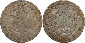 Germany
Germany, Prussia. Fryderyk II (1740-1786). Szostak 1755 B, Wrocław 
Kolorowa patyna.
Waga/Weight: 3,17 g Ag Metal: Średnica/diameter: 
Sta...