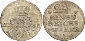 Germany
Germany, Prussia. Fryderyk II (1740-1786). 1/24 Taler (thaler) 1753 A 
Bardzo ładny, świeży egzemplarz. Zachowany połysk menniczy.Olding 137...
