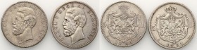 Romania
Romania. 5 Lei 1883 + 1901 B – set of 2 pieces 
Delikatna patyna , resztki połysku.Srebro
Waga/Weight: 2 x 24,6 g Ag Metal: Średnica/diamet...