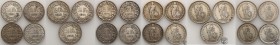 Switzerland
Switzerland. 2 franki set of 19 coins 
Różne daty. Patyna. Większość egzemplarzy na poziomie 3+
Waga/Weight: 188,63 g Ag 835 Metal: Śre...