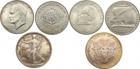 USA
USA. $ dollar 1976/87/91 - A set of 3 coins 
Piękne egzemplarze.
Waga/Weight: 82,42 g Ag różnej próby. Metal: Średnica/diameter: 
Stan zachowa...