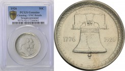USA
USA. 50 cents Sesquicentennial 1926 PCGS UNC 
Piękny egzemplarz. Doskonale zachowane detale, połysk. Rzadka moneta, szczególnie w takim stanie z...