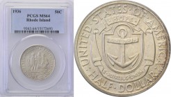USA
USA. 50 cents 1936 Rhode Island PCGS MS64 
Bardzo ładny, świeży egzemplarz. Zachowany połysk menniczy, patyna.
Waga/Weight: Metal: Średnica/dia...