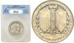 USA
USA. 50 cents 1936 Gettysburg 
Pięknie zachowana moneta w slabie ANACS z notą MS60
Waga/Weight: Metal: Średnica/diameter: 
Stan zachowania/con...