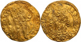 Hungary
Hungary. Matthias II (1608-1619). Ducat (dukaten) 1614 KB, Kremnica 
Resztki połysku menniczego w tle. W pełni czytelna moneta rzadko pojawi...