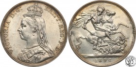 United Kingdom
Great Britain. 1 Kronen (crowns)a 1892 
Dobre detale, liczne manipulacje.
Waga/Weight: 28,10 g Ag 925 Metal: Średnica/diameter: 
St...