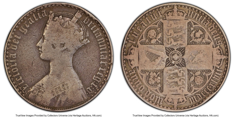 Victoria Proof "Gothic" Crown 1847 VG Details (Ex. Jewelry) PCGS, KM744, S-3883,...